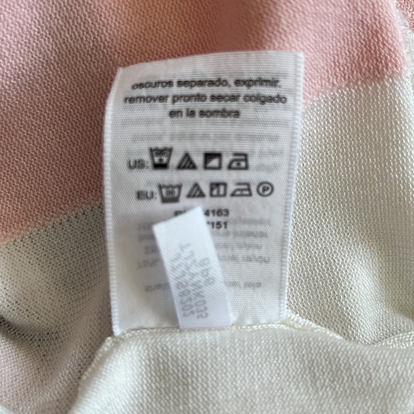 Tommy Hilfiger Woman's Layered Look Sweater, Size L, pink & white, tunic - Picture 6 of 12